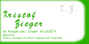 kristof zieger business card